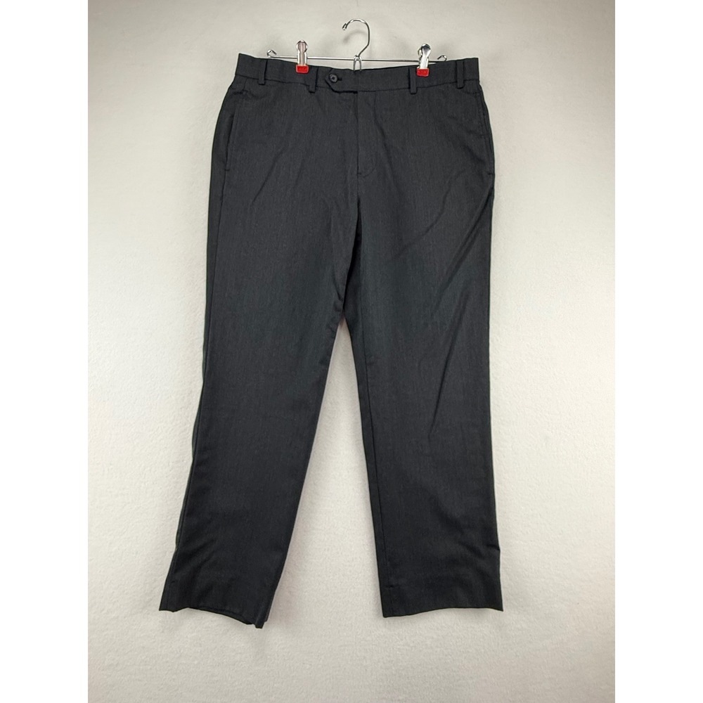 Brooks Brothers Madison Fit Dress Pants Mens 36x30 Gray 100% Wool‎ Slacks